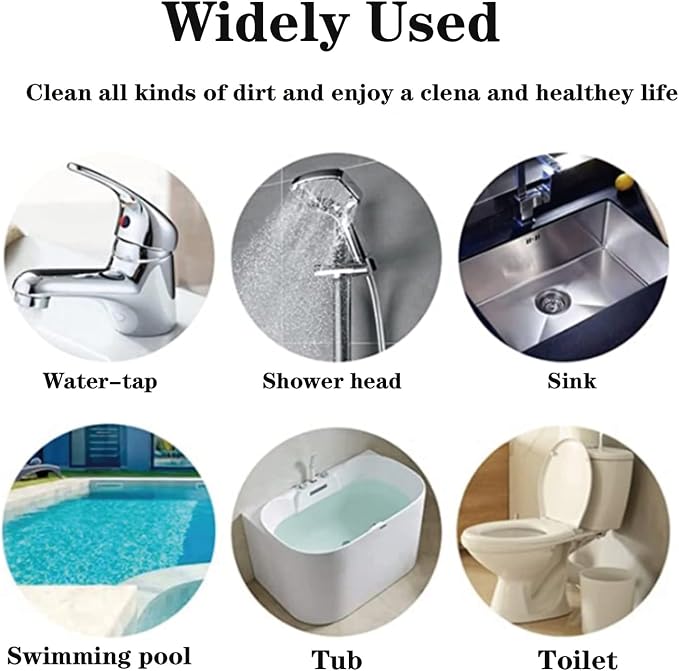 Pumice Stone Toilet Bowl Cleaner - Hard Water Stain Remover | Natural pumice removes hard water rings, limescale & rust on toilets, tiles, sinks & grills. Long handle + 8 refills.
