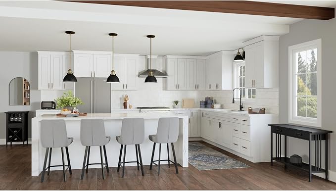 Design House Brookings Kitchen Bridge Wall Cabinet, 30", White | Wall Mount, Contemporary/Modern, Wood, Kitchen, 561662