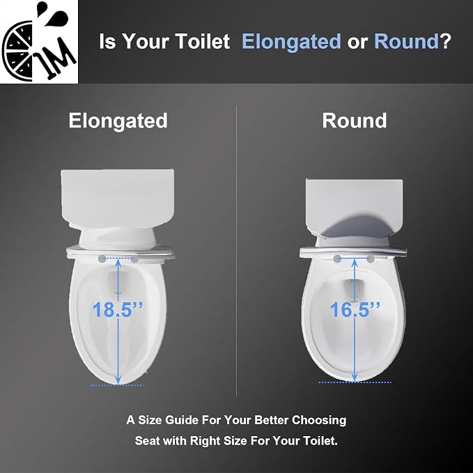 1M Family Toilet Seat, Patented Slow Close & Quick Releasing Technology, Anti-Wiggling, Easy to Install and Clean, Standard Round with Adult Seat Only (1 Piece)