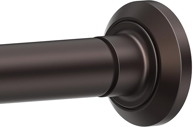 ENJOYBASICS 1" Bronze Shower Curtain Rod, 30-88" Adjustable, Secure Tension | Easy No-Drill Installation, No Tools, No Gaps, Sturdy Rust-Resistant Steel, Sag-Resistant Design, Tubs, RVs, Apartments