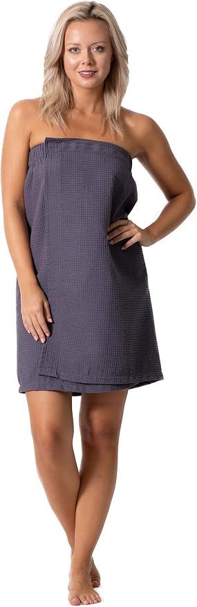 Women’s Waffle Spa Body Wrap with Adjustable Closure
