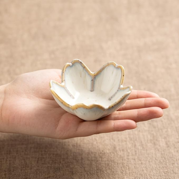 Floral Vanity Tray, Ceramic Jewelry Dish for Rings | Petite bowl keeps rings, earrings, keys, and keepsakes visible on vanities or dressers, adding a cute giftable decor accent