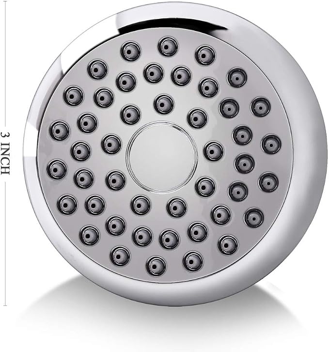 Aisoso High Pressure Shower Head 3 Inches Anti-clog Anti-leak Fixed Showerhead Chrome with Adjustable Swivel Brass Ball Joint for Relaxing and Comfortable Shower Experience