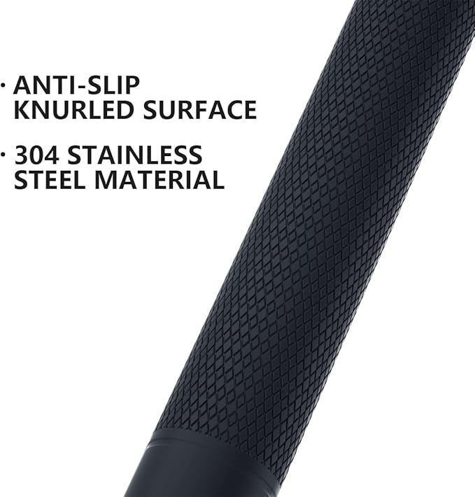 20 Inch Anti Slip Shower Grab Bar Oil Rubbed Black, Munzong Grab Rails | 2 Pack Bathroom Grab Bar 1.25" Diameter Knurled Bathroom Balance Bar Safety Hand Rail Support Handicap Elderly Senior