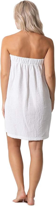 Women’s Waffle Spa Body Wrap with Adjustable Closure