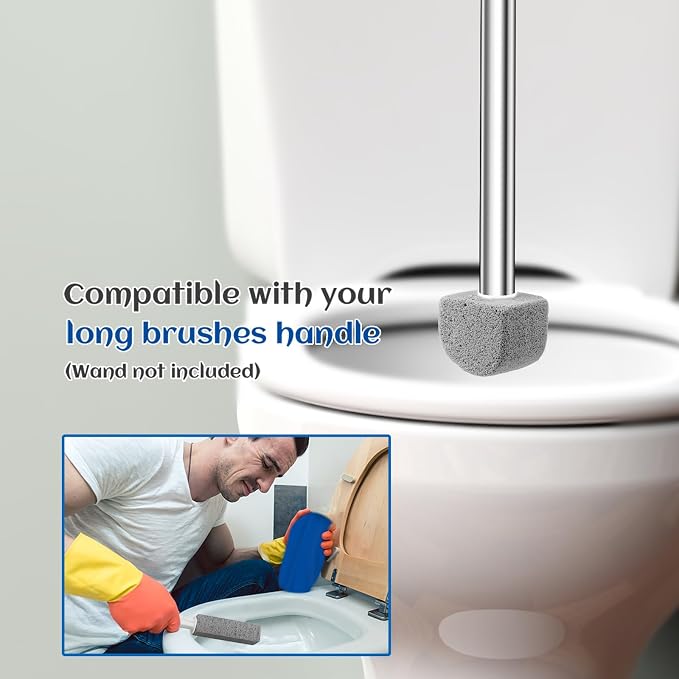 Pumice Stone Toilet Bowl Cleaner – 10 Refills for Hard Water & Rust Stains | Removes hard water rings, limescale & rust stains from toilets, tubs, sinks, and grills without scratching surfaces.