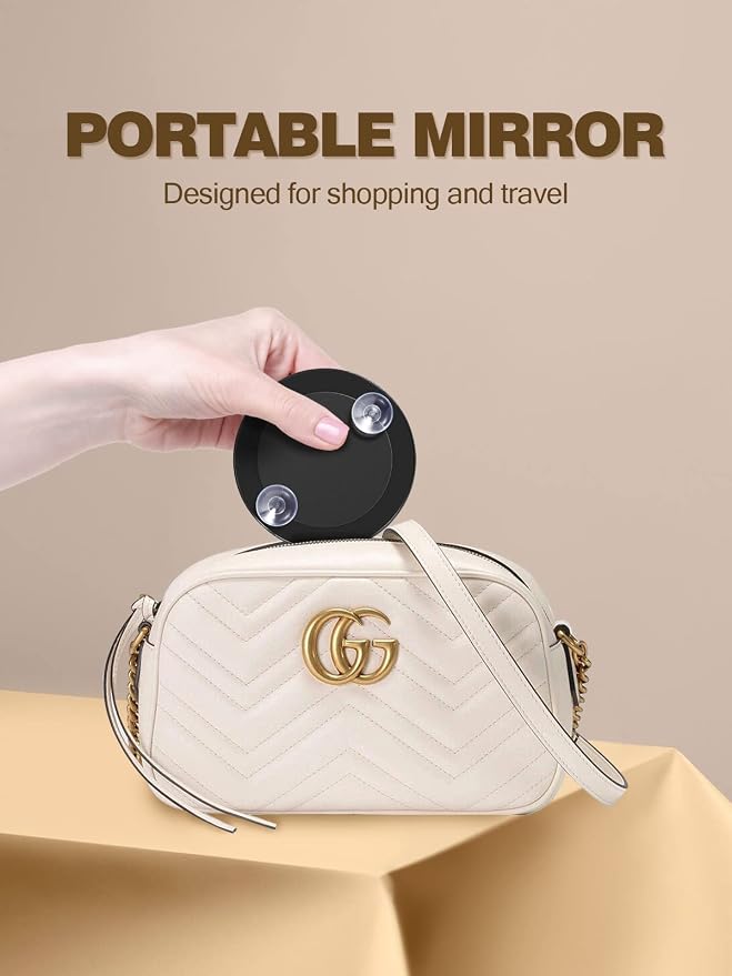 Macaki 30x Magnifying Mirror Suction Cup, Makeup Mirror, 3.5 in, Black | Small Magnifying Mirror, for Home, On the Go or Office, Brows, Contacts, Powerful Suction Cup, Travel Mirror, Tweezers
