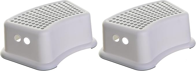 Dreambaby Step Stool for Kids - Non-Slip Base and Contoured Design for Toilet Potty Training and Sink Use (Pack of 2)