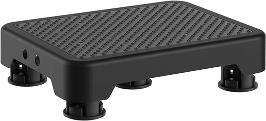 Ronlap Small Step Stools for Adults Car Step Stool for Elderly, Black-Black | Adjustable short one-step plastic platform for seniors & mobility assistance, use by bed, shower, car, RV, stairs & outdoor