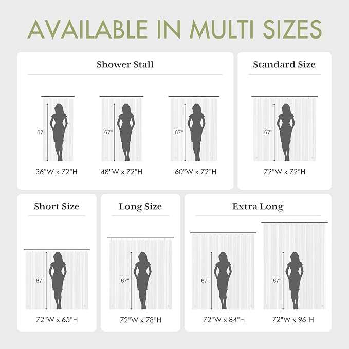 AmazerBath Shower Curtain Liner, 72x72 Clear Shower Curtain Liner, Waterproof Plastic Shower Liner, Cute Lightweight PEVA Shower Curtain for Bathroom with 3 Magnets and 12 Rustproof Metal Grommets