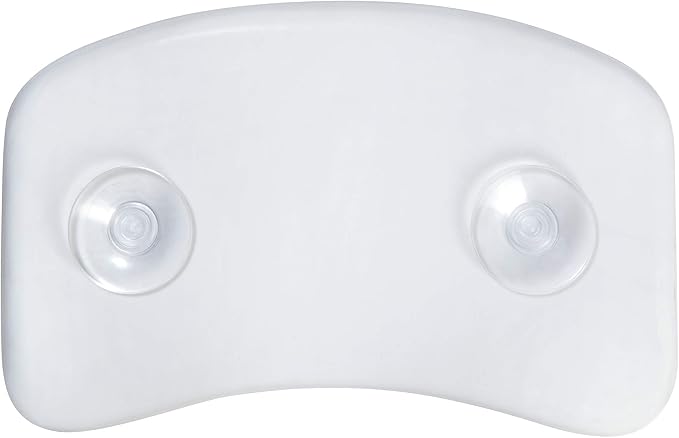 Bath Bliss Luxury Cooling Gel Beaded Bath Tub Pillow | Suction Cup Backing | Bathtub Experience | Suction Cup Backing | White