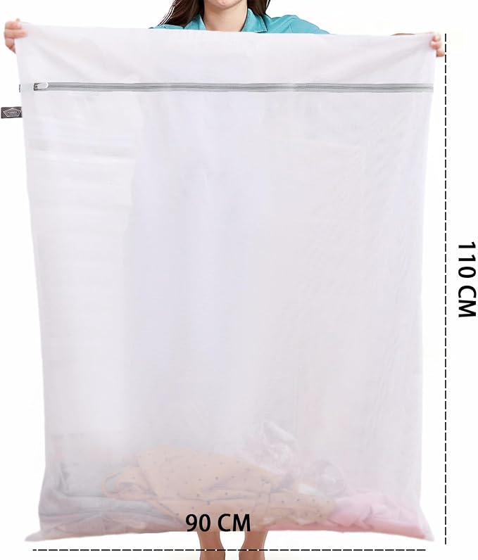 Laundry Bags Mesh Wash Bags, Large Garment Bag for Washing Machine | Laundry Garment Bag for Sheet, Throw Blanket, Curtain, Cushion Cover, Comforter, Tumble Dryer Safe, Super Big