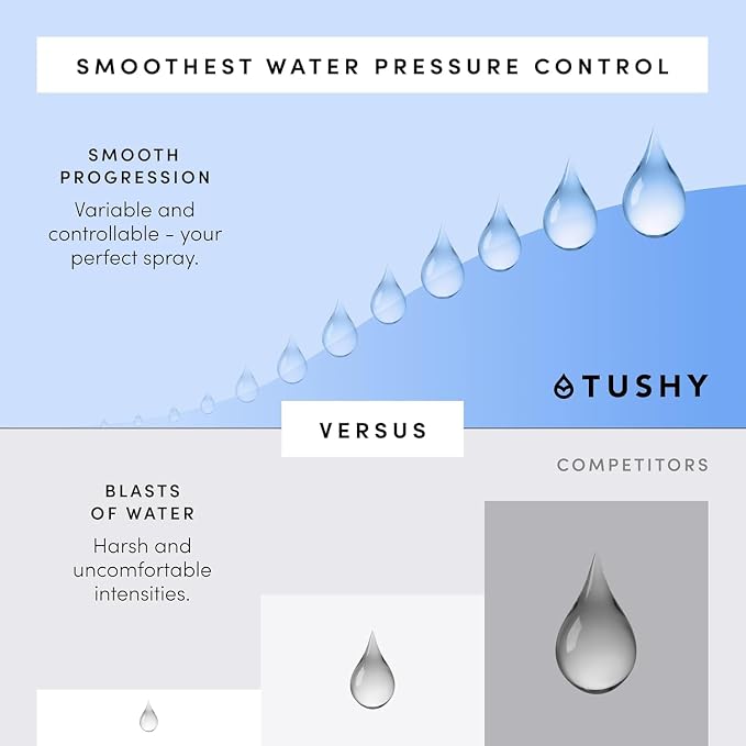 TUSHY Classic 3.0 Bidet Toilet Seat Attachment, Biscuit/Bamboo | Non-Electric, Self Cleaning Water Sprayer, Adjustable Pressure Nozzle, Angle Control, Easy Home Installation