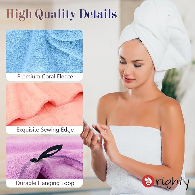 Orighty Bath Towels, Soft Feel Bath Towel, 6 Pack (24'' x 48'') | Highly Absorbent, Quick Drying Microfiber Towels for Body, Sport, Yoga, SPA, Fitness, Bathroom, Multi-Color