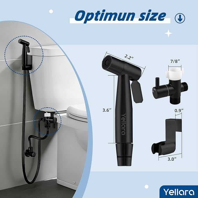 Handheld Bidet Sprayer for Toilet - Feminine Wash, Toilet Cleaning - Stainless Steel, Adjustable Water Pressure, Easy Installation