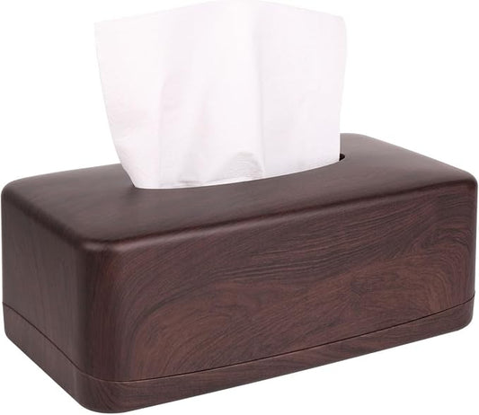 MOCHTERO Modern Tissue Box Cover,Tissue Holders,for Bathrooms,Bedroom,Dinner Table,Office,Rectangle (Peach Wood Color)