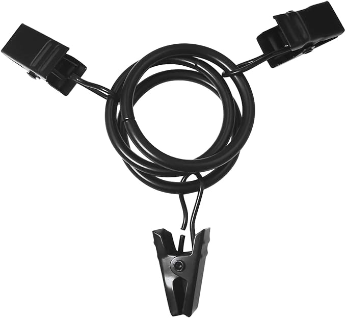 LLPJS 100 Pack Curtain Rings with Clips, Curtain Clip Rings Hooks, Bow Hanger Clips for Hanging Drapery Drapes Bows, Ring 1 inch Interior Diameter, Fits up to 5/8" Rod, Black