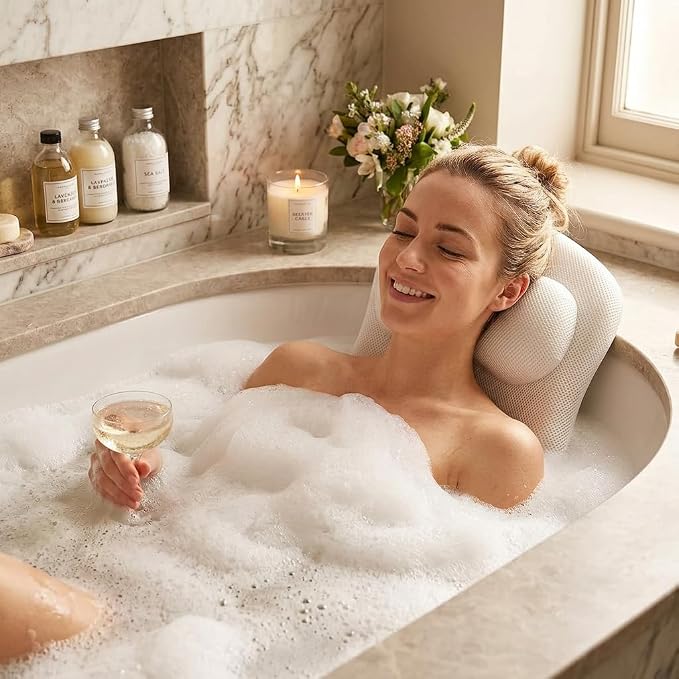 Full Body Bath Pillow Cushion for Tub 51"*15" Luxury Tub Mat | Luxury Bathtub Pillow, Bubble Bath Mat for Tub Spa 51"*15"
