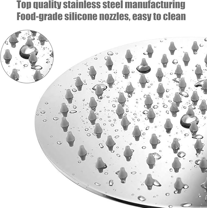 NearMoon Rain Shower Head, Ultra-Thin Design-Pressure Boosting, Awesome Some Experience, High Flow Stainless Steel Rainfall Head (8 Inch,Chrome Finish)