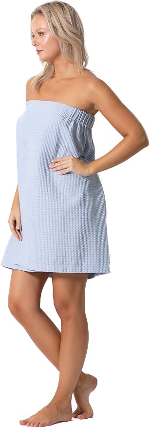 Women’s Waffle Spa Body Wrap with Adjustable Closure