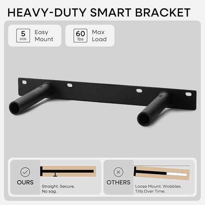 18 inch Wood Floating Shelves, High End Solid Natural Wood 18inch Floating Shelf for Wall Mounted, Unfinished Wooden 18in Floating Shelves, Heavy Duty Bracket, 18 X 6.5 X 1.75 inch, Set of 2