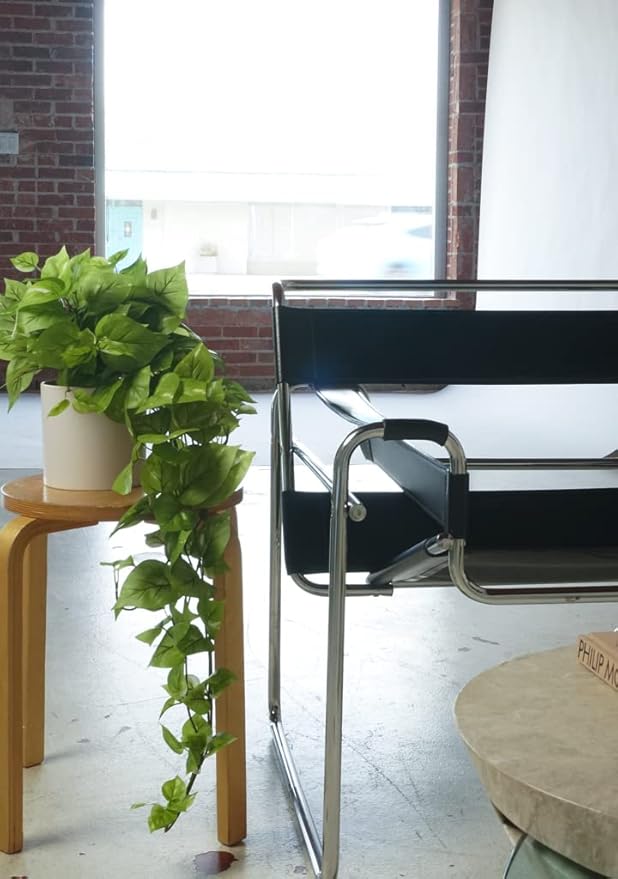 Retrograde 32" Fake Plant, Silk Faux Pothos Ivy Plant (Light Green) | Removable Pot Included, Realistic Silk Fake Plants Indoor, Artificial Plants for Hanging, Lush Trailing Fake Pothos
