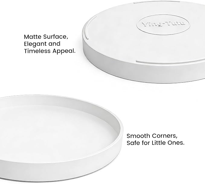 1 Pack 9" Bathroom and Vanity Tray, ABS Bathroom Counter Organizer, Coffee Table Decor for Perfume, Candles, Keys &More. Kitchen Countertop Organizer, Decorative Tray Soap Holder, White