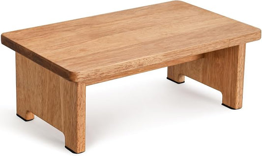 Wooden Step Stool Step Stool for Adults Heavy Duty Stepping Stool for Bedroom, Garden, Bathroom Easy to Assemble 5.9" High
