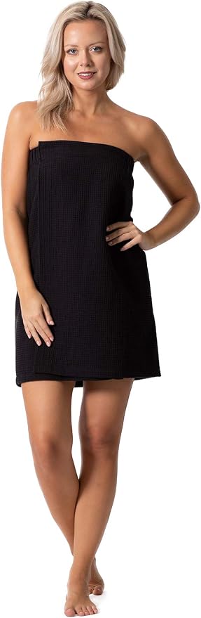 Women’s Waffle Spa Body Wrap with Adjustable Closure