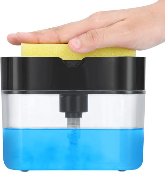 New 2026 Version Premium Quality Dish Soap Dispenser - Countertop Kitchen Soap Dispenser, Sink Dish Washing Soap Dispenser 13 Ounces (Sponge Included)