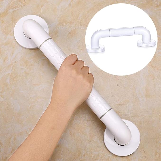 Grab Bars Anti Slip Shower Handle Bathroom Grab Bar Hand Rail Support Assist Bath Handles Bathroom Balance Bars for Handicap Elderly Injury (Pack of 2)