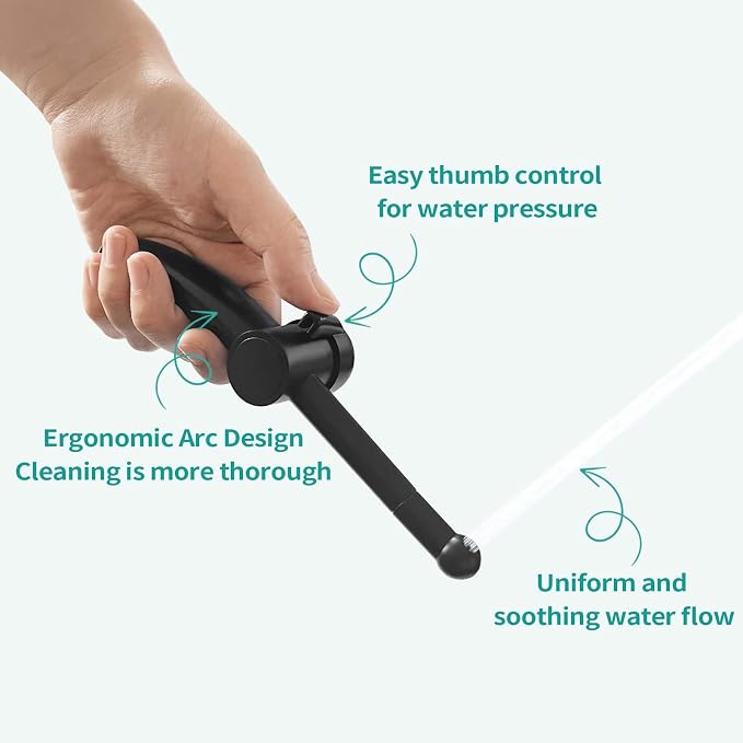 BARROCK Bidet Sprayer for Existing Toilet, Advanced Handheld Ergonomic Jet Spray Set with Precision Water Pressure Control for Muslim Shower/Feminine Hygiene/Pet Cleaning, Matte Black