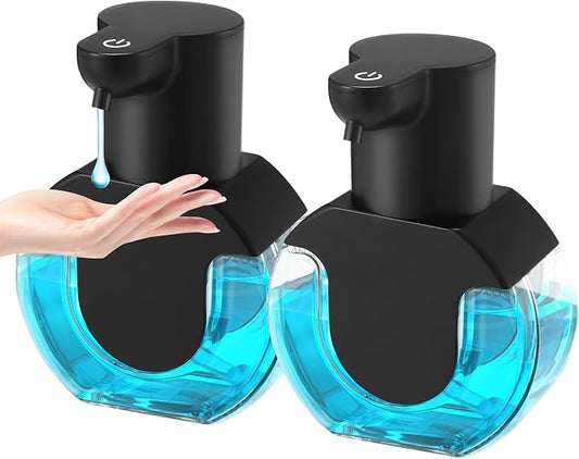 2 Pack Automatic Soap Dispenser Touchless,14.2oz/420ML Auto Liquid Soap Dispenser,Rechargeabled Wall Mounted Smart Pump for Bathroom Kitchen