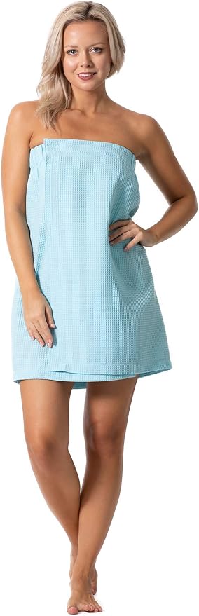 Women’s Waffle Spa Body Wrap with Adjustable Closure