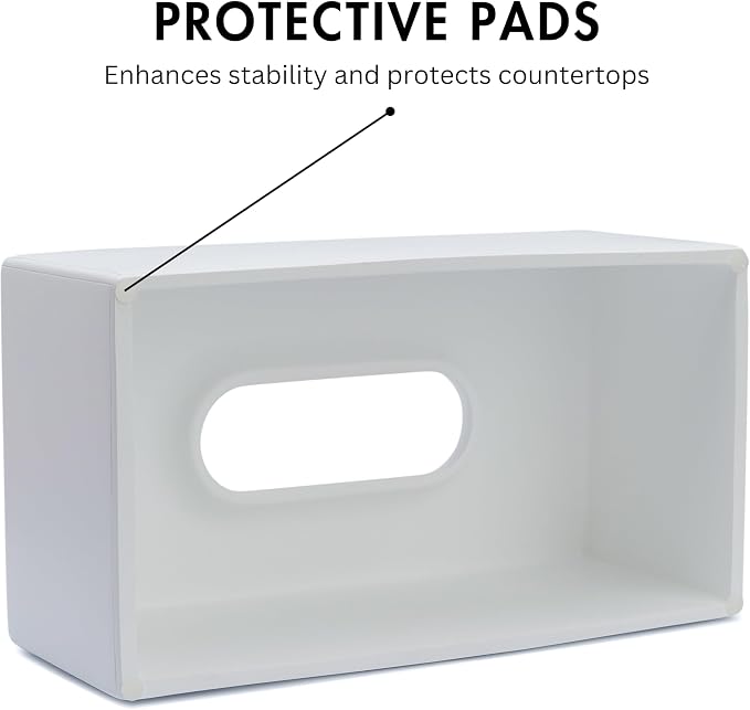 Yew Design Matte White Rectangular Tissue Box Cover