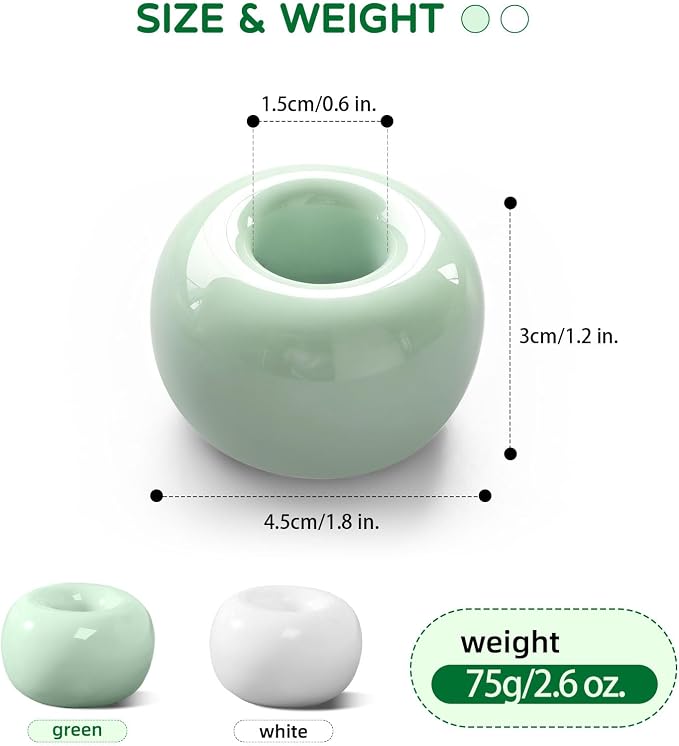2Pcs Ceramic Toothbrush Holders for Bathrooms Countertop Toothbrush Holder Single Mini Toothbrush Holder Pen Holder Razor Holder Bathroom Tooth Brush Holder Toothbrush Stand