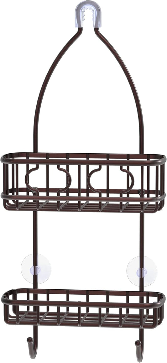 Simple Houseware Bathroom Hanging Shower Head Caddy Organizer, Bronze | (24 x 10.2 x 4.25 inches)