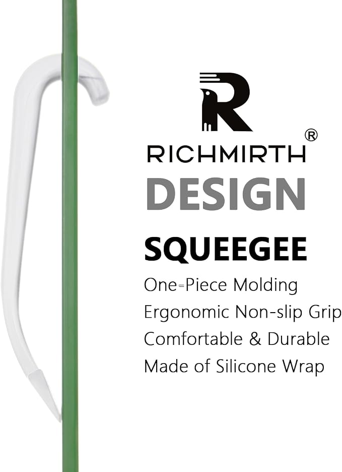 10" One-Piece Silicone Squeegee, Shower Window Car White