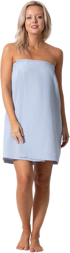 Women’s Waffle Spa Body Wrap with Adjustable Closure