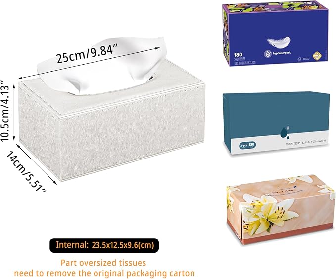 Tissue Box Cover Rectangle,Modern Aesthetic Facial Tissue Cube Box Holder