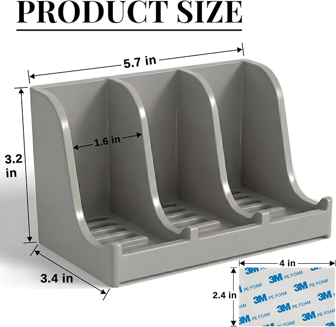 Soap Holder for Shower Wall, 3-Compartment Soap Dish for Shampoo, Conditioner and Body Soap, Fast Draining & Rust-Proof & Heavy Duty, Ultra-Strong Adhesive for Long-Term Bathroom Use & Freestanding