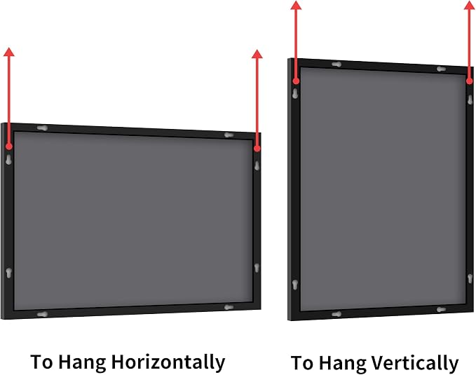 KOCUUY Bathroom Mirror, 24x40 Inch Black Mirror with Aluminum Metal Frame, Black Vanity Wall Mirror Modern Home Decor for Bathroom, Living Room, Farmhouse and Entryway, Hang Horizontal/Vertical