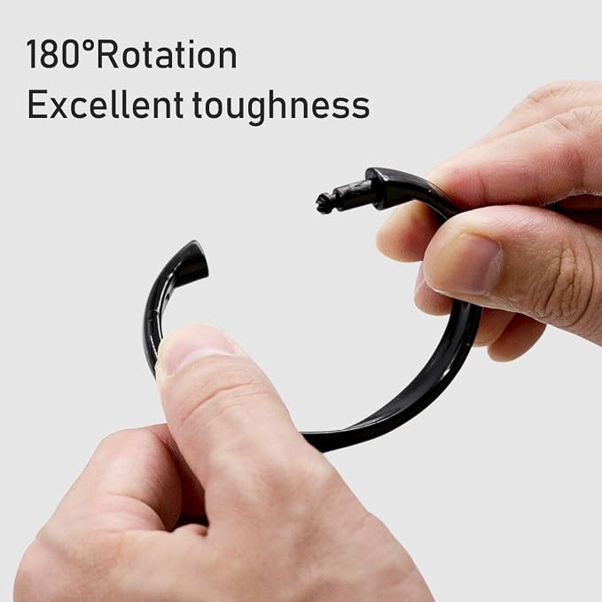 Shower Curtain Rings-12 Pack- Plastic Shower Curtain Hooks O-Shaped Rings Hook Glide Easily on Bathroom Shower Rod(Black)