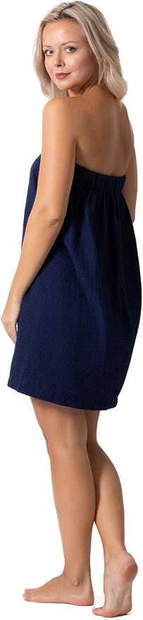 Women’s Waffle Spa Body Wrap with Adjustable Closure