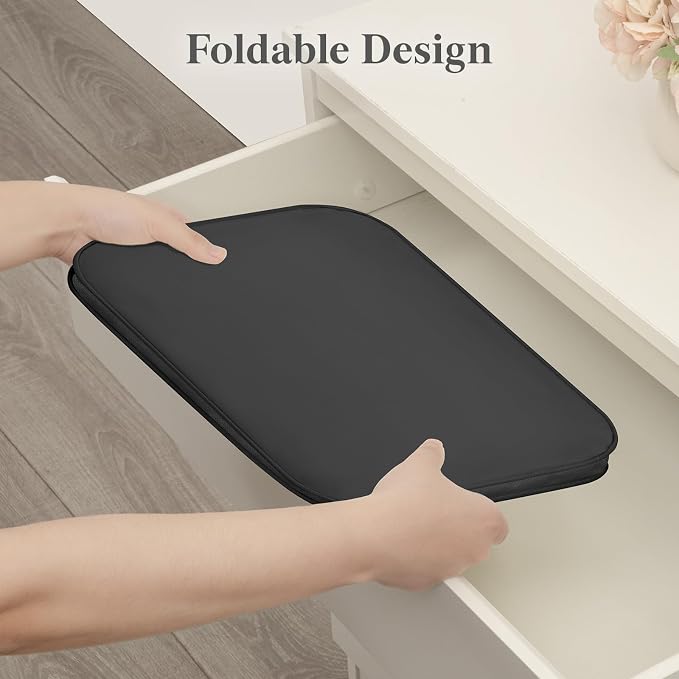 Lifewit Slim Collapsible Laundry Basket with Handles, 50L, Black | Narrow Laundry Hamper for Dirty Clothes, Tall Thin Laundry Bin, Small Clothes Hamper for Bathroom, Bedroom, RV, Dorm