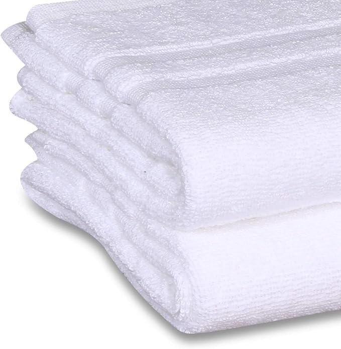 Premium Bulk Bath Mat Floor Towel Set - 60 Pack | 22x34 Inches | White [ Not a Bathroom Rug] - Hotel Quality Reversible Bathroom Mat - Easy to Clean and Ring Spun Cotton (22 x 34, White - 60 Pcs)