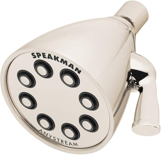 Speakman S-2251-PN Signature Icon Anystream High Pressure Adjustable Solid Brass Shower Head, Polished Nickel