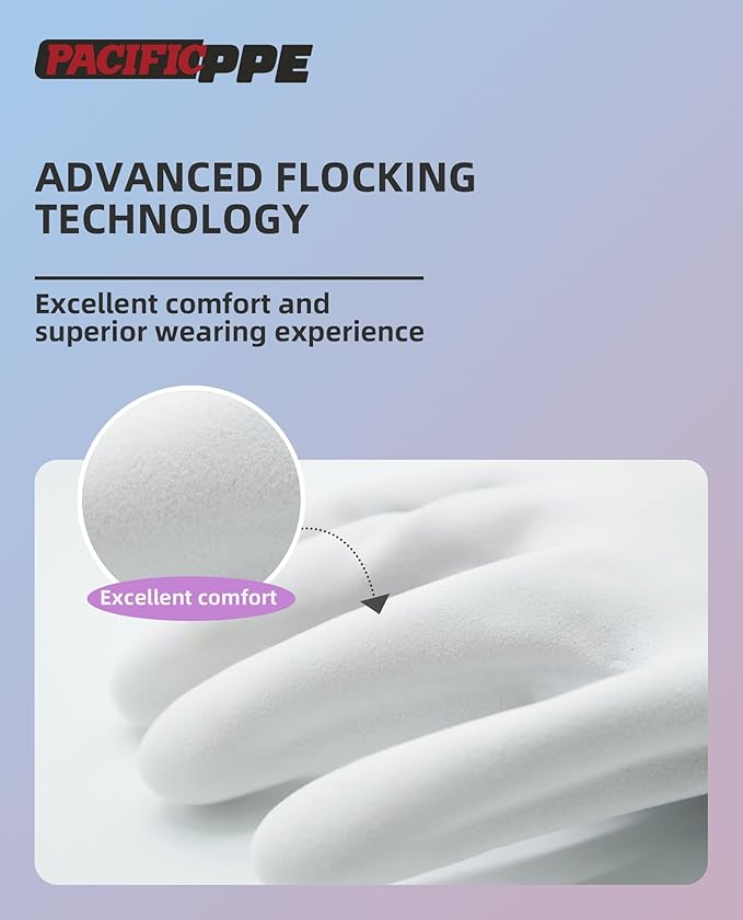 2 Pairs Cleaning Gloves, Cotton Liner, Purple+Blue, Small | Waterproof dishwashing gloves with non-slip grip, Latex-Free, flexible fit for kitchen, bathroom, laundry & cleaning