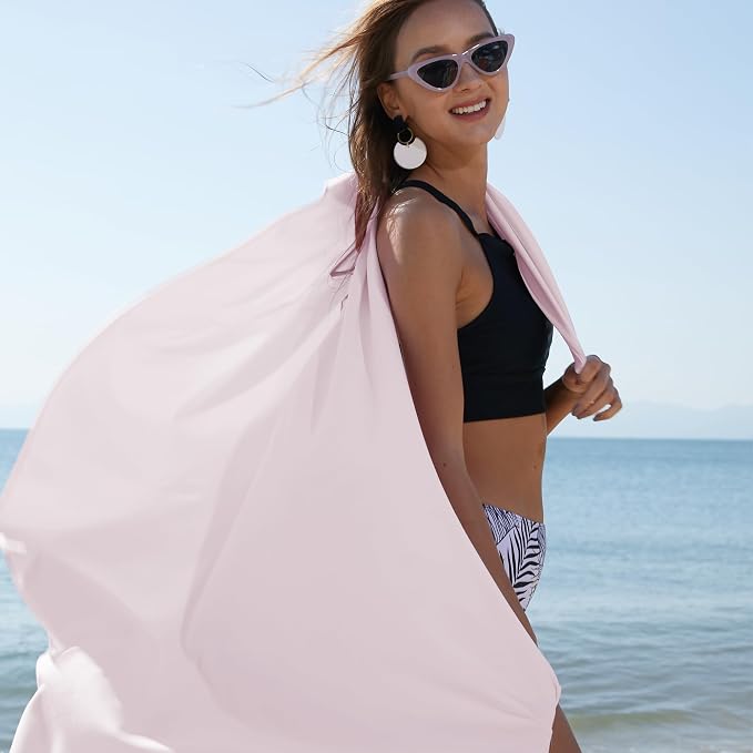 Rainleaf Microfiber Towel Quick Dry Camping & Travel & Gym Towel. Compact | Super Absorbent, Lightweight, Fast Drying. Suitable for Beach, Bath, Backpacking, Hiking, Swim.
