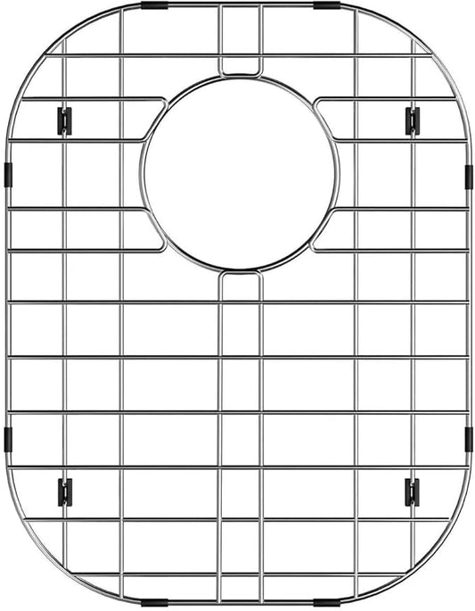 Sink Protectors for Kitchen Sink with Rear Drain Hole, 14.57" L X 11.22" W Stainless Steel Kitchen Sink Bottom Grid with Sink Strainer